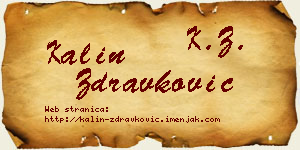 Kalin Zdravković vizit kartica
